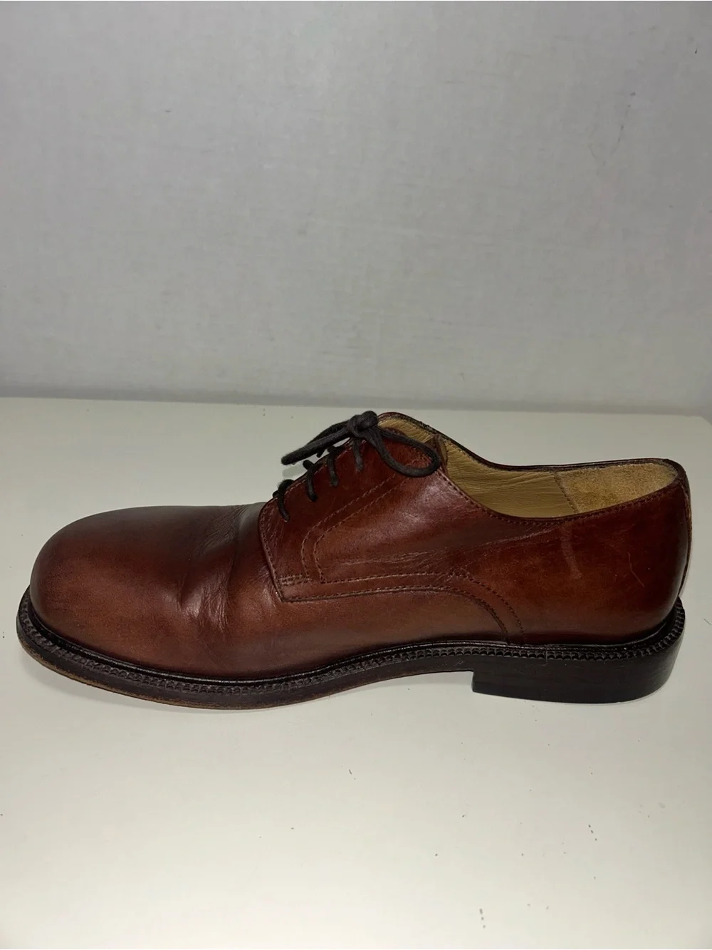 Footprints by Birkenstock Handmade Brown Leather Lace-Up Oxford Shoe
